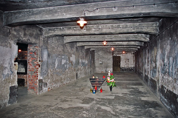gas chambers in holocaust. Reconstructed gas chamber at