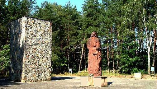 Monuments in the alleged location of the gas chambers at Sobibor