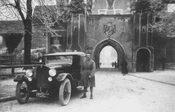 Hitler leaves Landsberg prison in his car that was not good enough for the Jews
