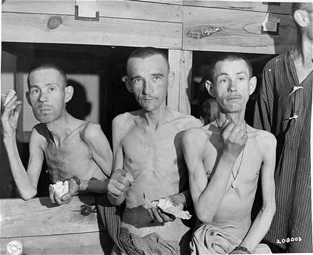 Sick prisoners at Ebensee sub-camp of Mauthausen