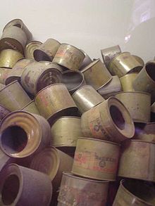 Empty cans that had been used to hold Zylon-B poison gas pellets