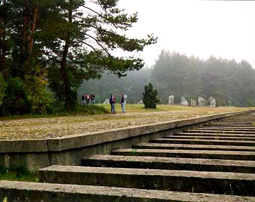 The spot where trains stopped inside Treblinka camp