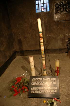 The prison cell where Father Kolbe died is now a shrine