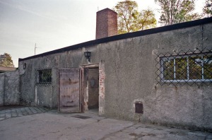 My photo of the gas chamber building which the students entered
